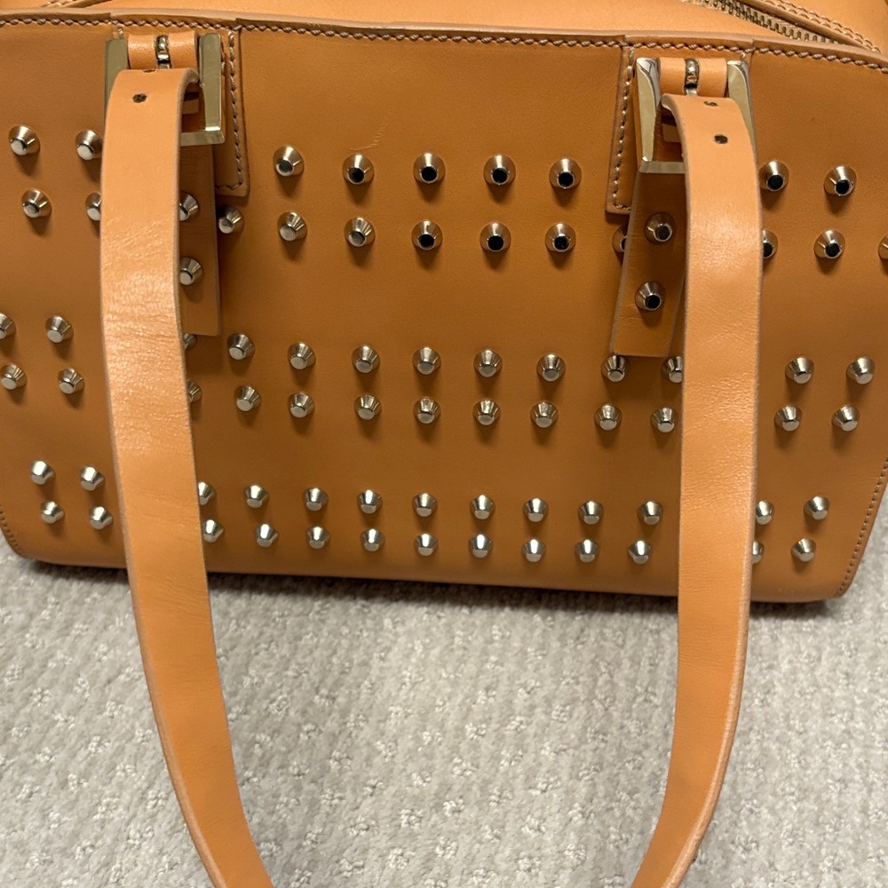 NWOT Fendi Studded Tan Leather Bag - Picture 9 of 10